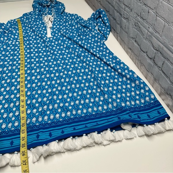 Cabana Life Blue and White Floral Cover-Up cover up size 2X NWT - Picture 5 of 10